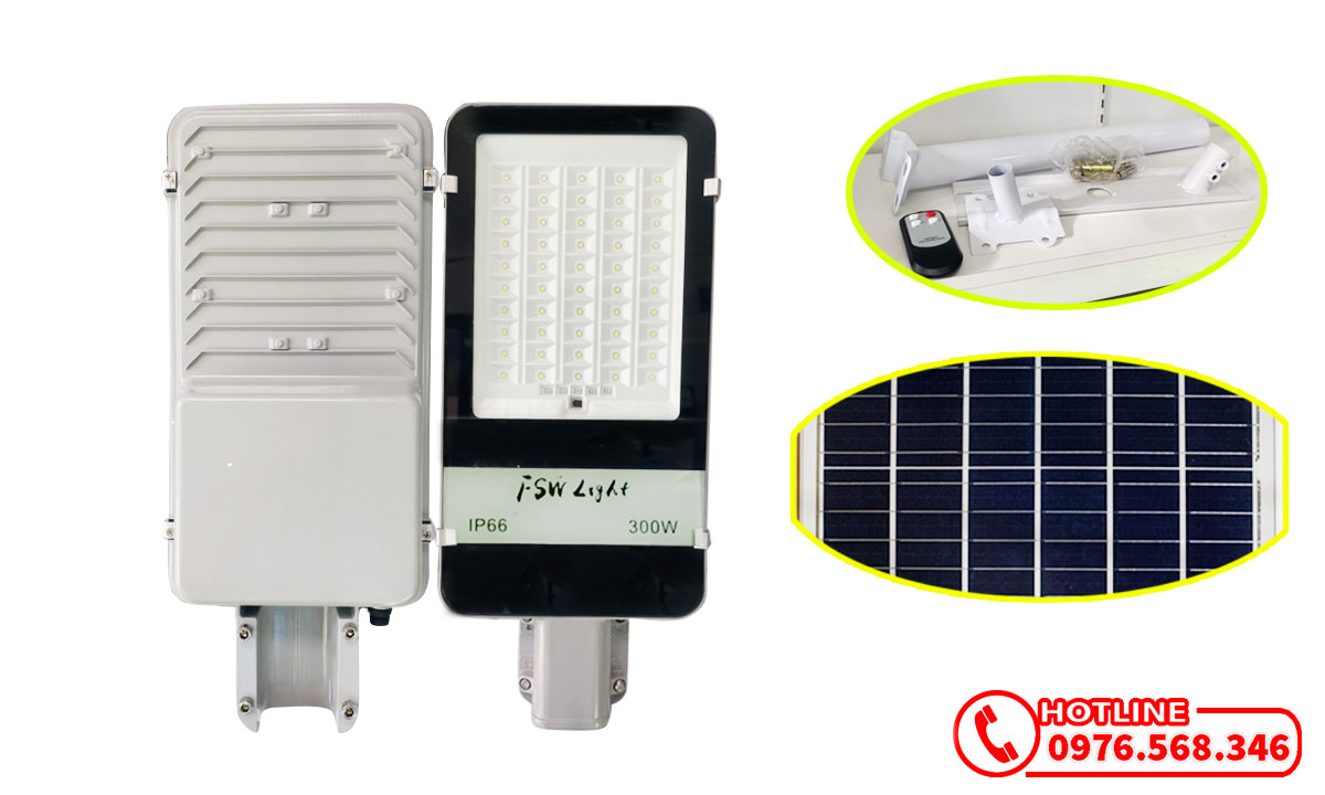 đèn đường năng lượng mặt trời 300w cao cấp Roiled FSW-300W siêu sáng